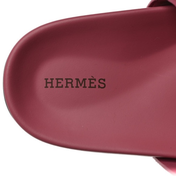 RARE Hermes Suede Chypre Sandals Rose Aphrodite Pink Size 40 - Picture 7 of 11